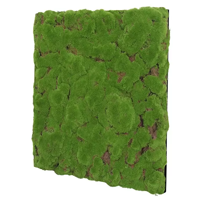 Jangal Wandpaneel Modular Wall Moos - Forest Green Bulk, 520 x 520 x 30 mm - Quadratische Platte aus sattgrünem Kunstmoos mit strukturierter Oberfläche.