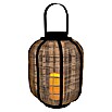 Windlicht (Ø x H: 22 x 33,5 cm, Schwarz/Braun, Jute) | BAUHAUS