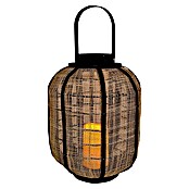 Windlicht (Ø x H: 22 x 33,5 cm, Schwarz/Braun, Jute) | BAUHAUS