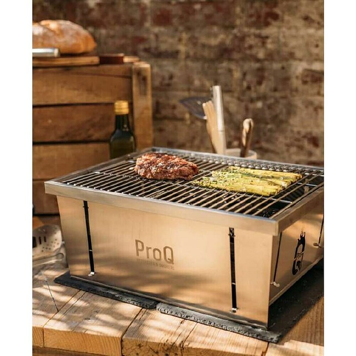 Žar na oglje  (Površina za peko (Š x G): 38,5 x 30 cm, Nerjavno jeklo) | 8312 - Holzkohlegrill Marke | ICGA - Grillgeräte | ICG - Grillgeräte / Grillzubehör | IC - Freizeit im Garten | I - Stadtgarten | BAUHAUS