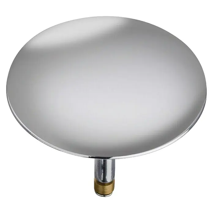 Wenko Badewannen-Excenterstopfen - Durchmesser: 7,5 cm - Glänzender Abflussstöpsel für Waschbecken oder Badewanne, Detailaufnahme.