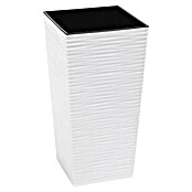 Oglati stebrasti cvetlični lonec  (Plastika, Barva: Bela) | 8441 - Übertöpfe Kunststoff | IAKA - Gefäße Indoor | IAK - Gefässe,Deko outdoor, Zeitschriften | IA - Gartenhartware | I - Stadtgarten | BAUHAUS