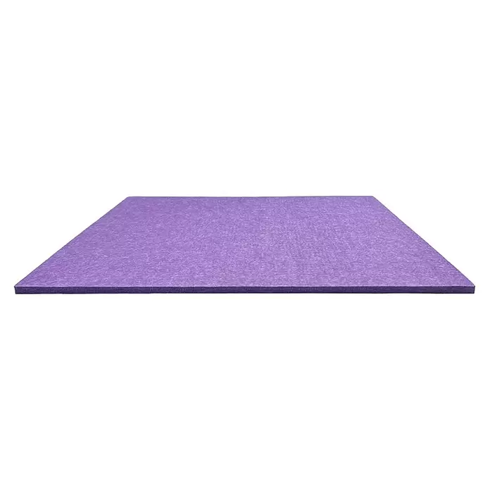 Jangal Wandpaneel Modular Wall PET Filz - Violet, 520 x 520 x 6 mm - Strukturierte rechteckige lila Platte.