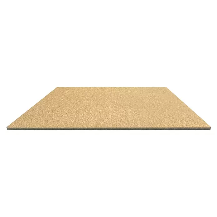 Jangal Wandpaneel Modular Wall PET Filz - Cream, 520 x 520 x 6 mm - Strukturierte, beigefarbene rechteckige Platte mit sichtbarer Seitenkante.