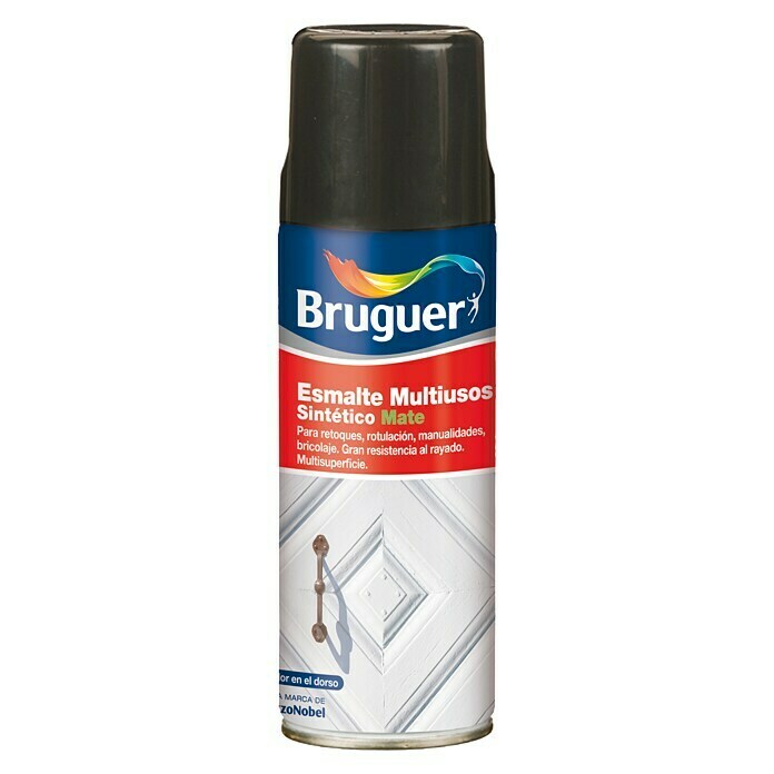 Bruguer Spray esmalte Multiusos (Blanco, Mate, Secado rápido, 400 ml)