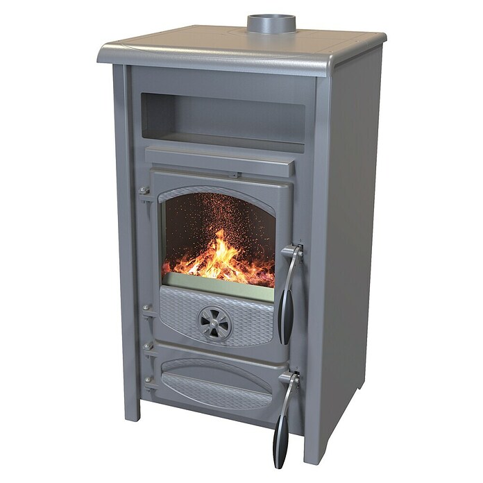 Kamin na drva Thalia Luna T  (9,7 kW, Siva) | BAUHAUS