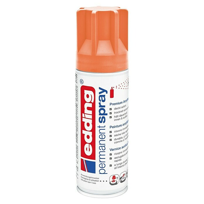 Edding Sprühlack Neon (Neon-Orange, Matt, 200 ml) | BAUHAUS