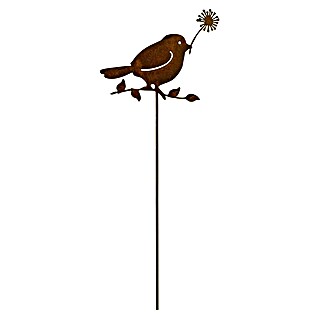 Pflanzenstecker Vogel (L x B: 48 x 15 cm, Rost)