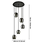 Eglo Hanglamp Ciampino - 54 cm (Glas, Grijs, E27) | BAUHAUS