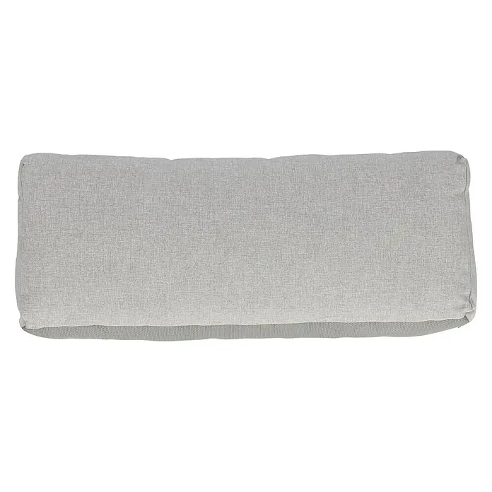 Sunfun Hannah Rückenkissen - 93 x 24,5 cm, Passend für: Sunfun Hannah Eckelement - Hellgraues, rechteckiges Kissen mit strukturierter Oberfläche auf einem schwarzen Hintergrund. Ideal für Sofa oder Bett.