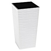 Visoka četvrtasta posuda za biljke  (Plastika, Boja: Bijela, Š x V: 25 x 46,5 cm) | BAUHAUS