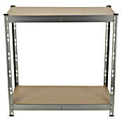 Regalux Kovinski regal  (V x Š x G: 76 x 76 x 38 cm, Nosilnost na polico: 140 kg, Število polic: 2 kos, Priklop, Siva) | 1230 - Metallregale | AAFA - Regale | AAF - Regalsysteme | AA - Eisenwaren | A - Eisenwaren | BAUHAUS
