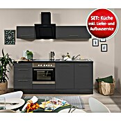 Respekta Premium Küchen-Set RP210EGCBO (Breite: 210 cm, Grau, Mit Elektrogeräten) | BAUHAUS