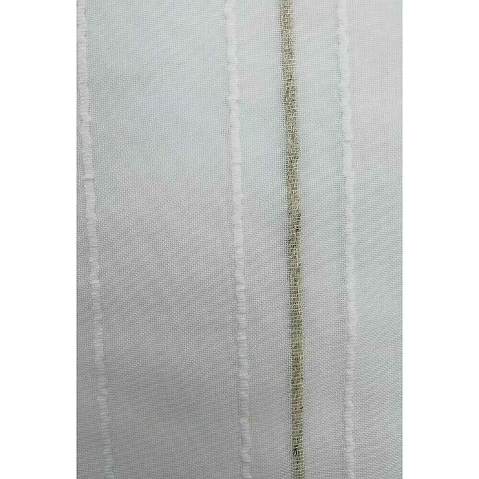 Visillo para ventana Delia Rayas (An x Al: 140 x 260 cm, 100% poliéster, Beige/Blanco) | BAUHAUS