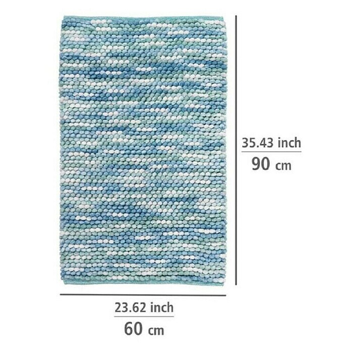 Wenko Kupaonski tepih Urdu  (60 x 90 cm, Aqua plava, 70% poliester, 30% pamuk) | BAUHAUS
