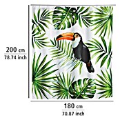 Tuš zavesa Tucan  (Š x V: 180 x 200 cm, Večbarvna) | 3737 - Duschvorhänge Textil | DADF - Badtextilien | DAD - Badausstattung | DA - Badausstattung/Bäderwelt | D - Sanitär | BAUHAUS