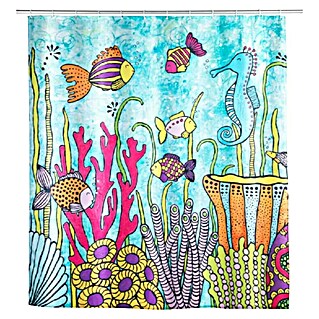 Zavjesa za tuš Ocean Life (Š x V: 180 x 200 cm, Višebojna)