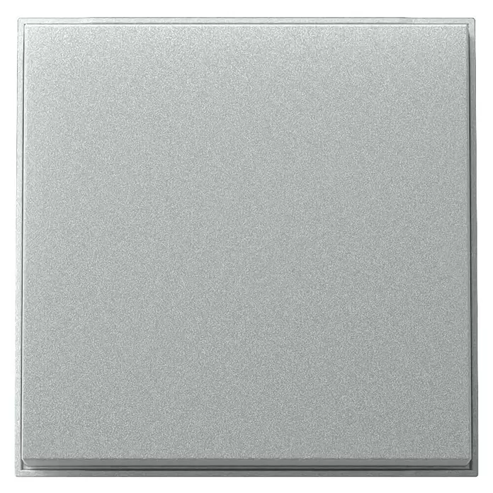Gira TX44 Universalwippe 329665 - Alu, Matt, Kunststoff, Unterputzmontage - Quadratische, silbergraue, texturierte Abdeckplatte für Lichtschalter oder elektrische Steuerungen.