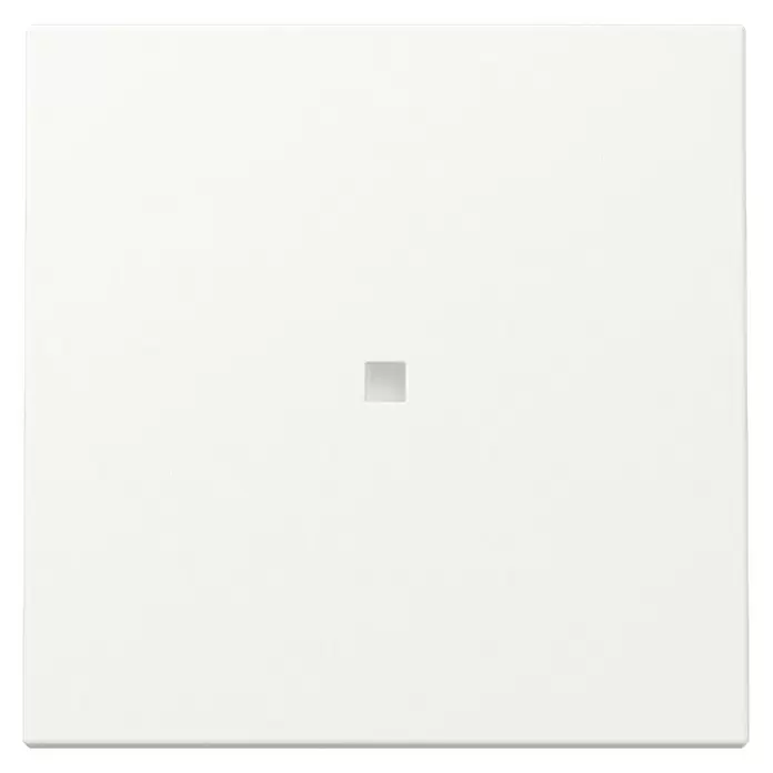 Gira System 55 Kontrollschalterwippe 329027 - Reinweiß seidenmatt, Kunststoff, Unterputzmontage - Weiße quadratische Duschwanne mit mittigem quadratischem Ablauf.