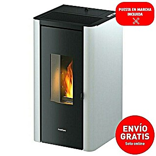 FreePoint Estufa de pellets Indigo Evo (7 kW, Volumen de calefacción: 71 m³ - 200 m³, Blanca)