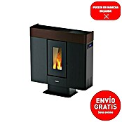 FreePoint Estufa de pellets Moon Wifi canalizable (10 kW, Volumen de calefacción: 86 m³ - 285 m³, Negro y moka) | BAUHAUS