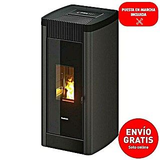 FreePoint Estufa de pellets Steel Wifi canalizable (8,5 kW, Volumen de calefacción: 70 m³ - 238 m³, Antracita)