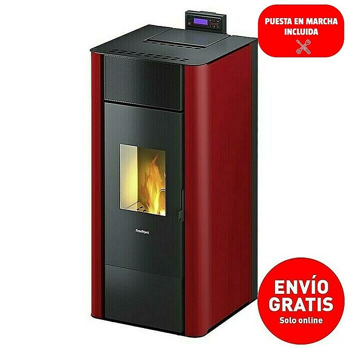FreePoint Estufa de pellets (4,7 - 22,8 kW, Volumen de calefacción: 112,8 - 547,2 m³, Burdeos)