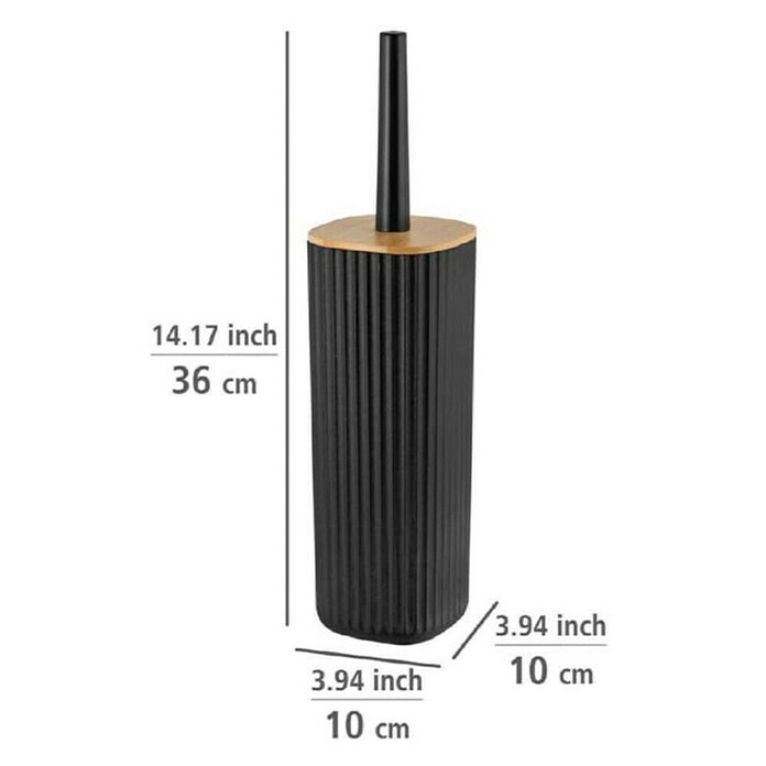 Wenko Rotello Garnitura WC četke Rotello  (Plastika, Crna, natur) | BAUHAUS