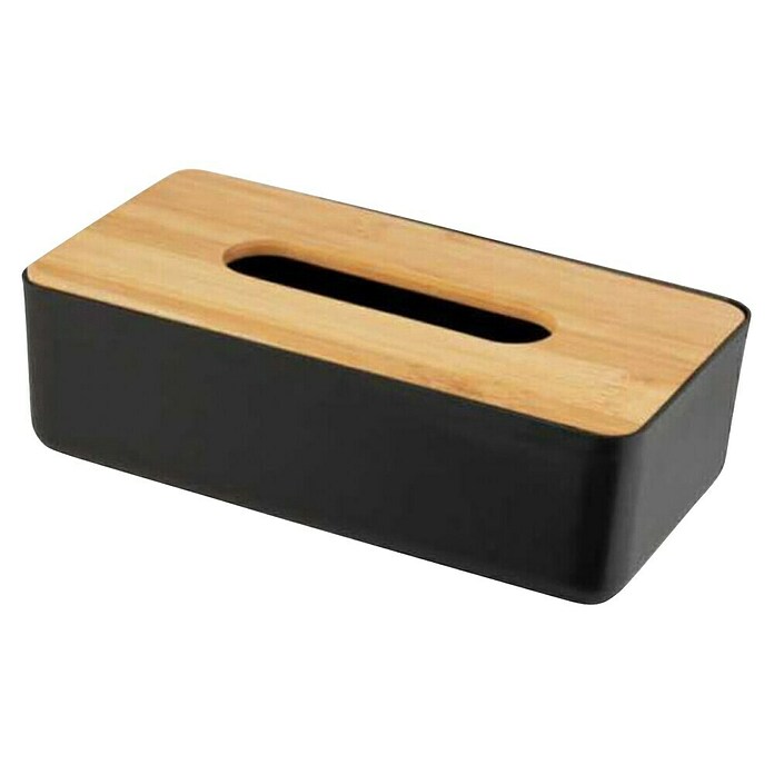Wenko Rotello Kutija za kozmetičke maramice Rotello  (D x Š x V: 24 x 12 x 7,4 cm, Crna, Bambus, Mat) | BAUHAUS