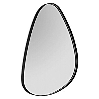 Ogledalo s okvirom Britta (Š x V: 35 x 50 cm, Crna, Metal)