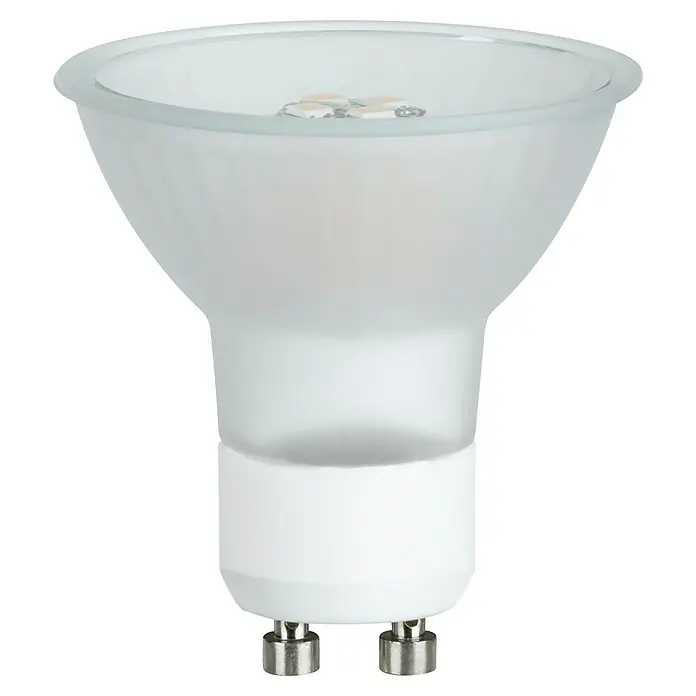 Paulmann LED-Lampe Reflektor Maxiflood - GU10, Nicht Dimmbar, Warmweiß, 250 lm, 3,5 W, 1 Stk. - Nahaufnahme einer GU10 LED-Lampe mit mattiertem Glas, die für eine sanfte und gleichmäßige Ausleuchtung sorgt. Ideal für Wohn- und Geschäftsräume.