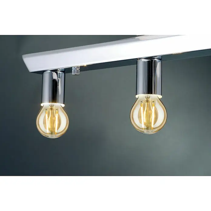 Paulmann LED-Lampe Vintage 1879 Filament - E14, Nicht Dimmbar, Warmweiß, 160 lm, 3 W, 1 Stk. - Moderne Deckenleuchte mit zwei Edison-Glühbirnen, die ein warmes, einladendes Licht spenden und das stilvolle Design betonen.