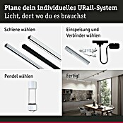 Paulmann URail LED-Pendelleuchte Aldan (Neutralweiß, Signalweiß, Ø x H: 9,8 x 150 cm, 4.000 K) | BAUHAUS