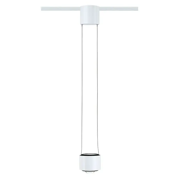 Paulmann URail LED-Pendelleuchte Aldan - Neutralweiß, Signalweiß, Ø x H: 9,8 x 150 cm, 4.000 K - Moderne weiße Hängeleuchte mit schlanken Aufhängungsseilen und zylindrischen Elementen. Elegantes Design für stilvolle Innenräume.