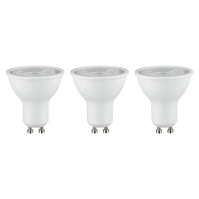 Paulmann LED-Lampe Reflektor Standard - Nicht Dimmbar, Neutralweiß, 250 lm, 3,5 W - Drei GU10 LED-Lampen in Weiß, die sich ideal für die Beleuchtung von Wohnräumen eignen und eine energieeffiziente Lichtquelle darstellen.