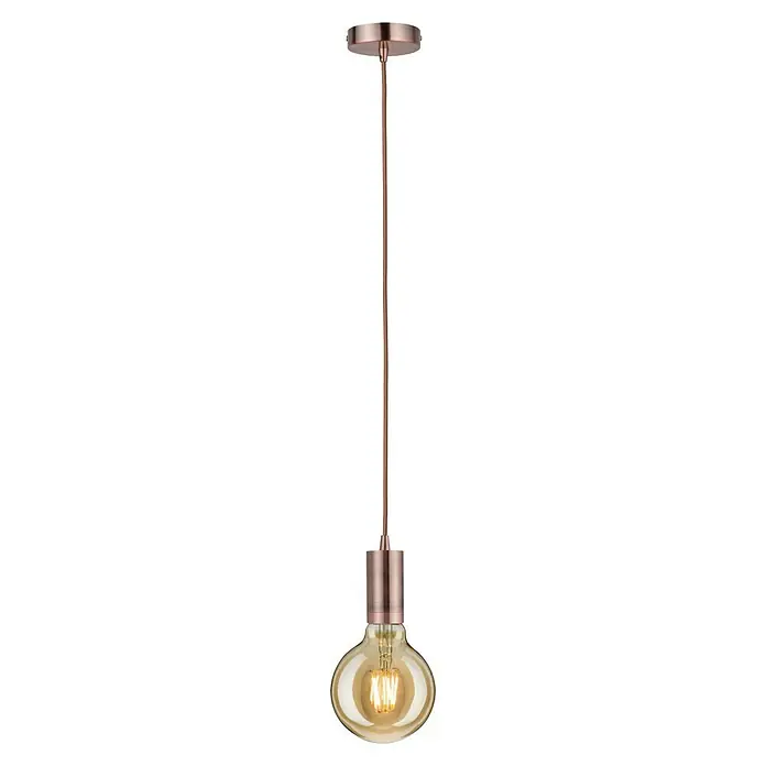 Paulmann LED-Lampe Vintage 1879 Filament - E27, Dimmbar, Warmweiß, 450 lm, 6 W, 1 Stk. - Elegante Pendelleuchte in Kupferoptik mit einer warmen, vintage-inspirierten Glühbirne, ideal für stilvolle Wohnräume.