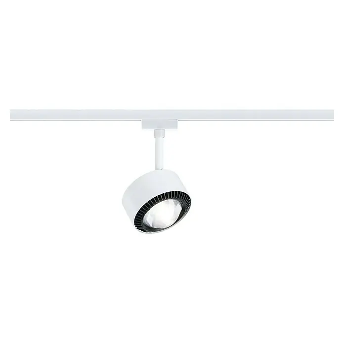 Paulmann URail LED-Spot Aldan - Signalweiß, Neutralweiß, Ø x H: 9,8 x 17 cm - Weiße Schienenleuchte mit verstellbarem Kopf. Das Produkt zeichnet sich durch sein modernes Design und die helle LED-Beleuchtung aus.