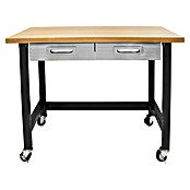 Werkbank (L x B x H: 61 x 122 x 95,5 cm, 2 Schubladen)
