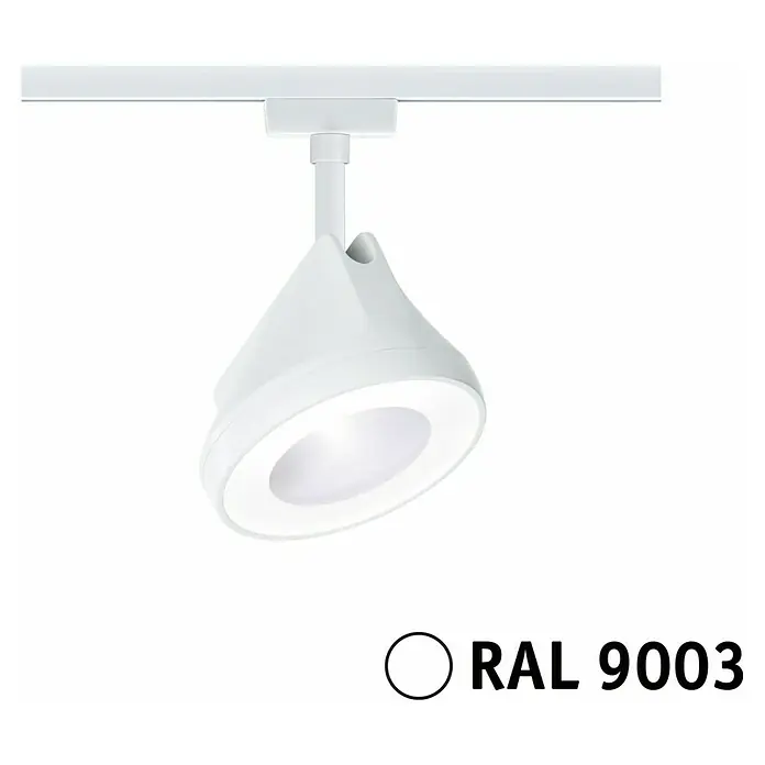 Paulmann URail LED-Spot Arena - Signalweiß, 7,8 x 12,3 x 19,1 cm, Neutralweiß - Weißer LED-Strahler mit RAL 9003 Farbcode. Moderne Beleuchtungslösung für flexible Lichtgestaltung in Innenräumen, ideal für Akzentbeleuchtung.