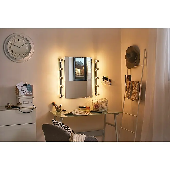 Paulmann LED-Lampe Modern Classic Edition - Dimmbar, Warmweiß, 360 lm - Dieser Schminktisch mit Spiegel und Beleuchtung ist eine stilvolle Ergänzung für jedes Schlafzimmer oder Ankleidezimmer.