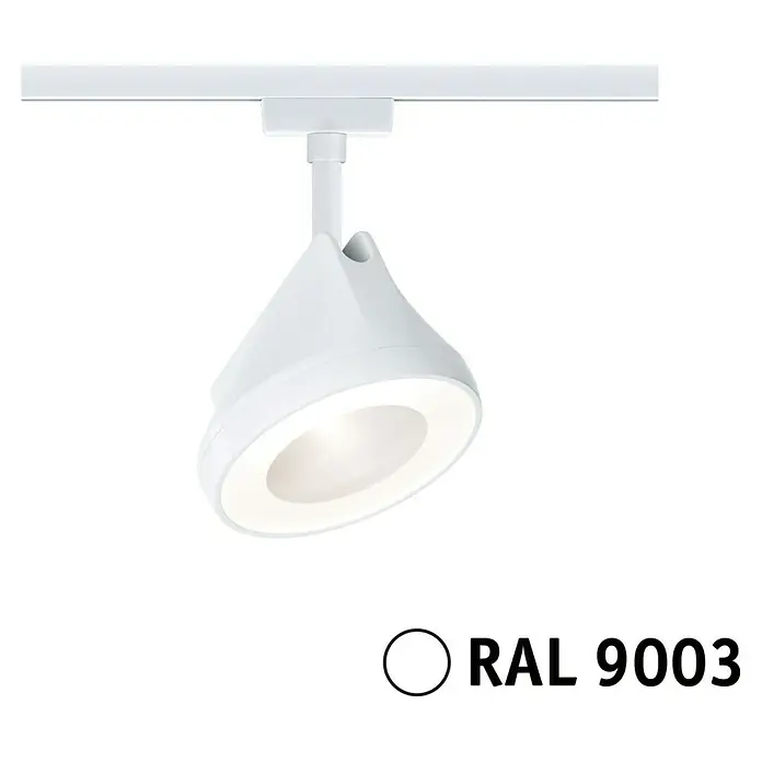 Paulmann URail LED-Spot Arena - Signalweiß, 7,8 x 12,3 x 19,1 cm, Warmweiß - Weiße Deckenleuchte mit modernem Design. Die Leuchte ist in RAL 9003 gehalten und sorgt für eine angenehme Beleuchtung im Raum.