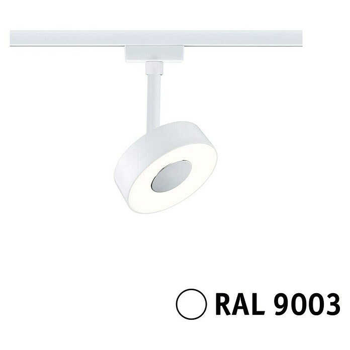 Paulmann URail LED-Spot Circle (Signalweiß, Warmweiß, 180 lm, Ø x H: 10 x 13,2 cm) | BAUHAUS