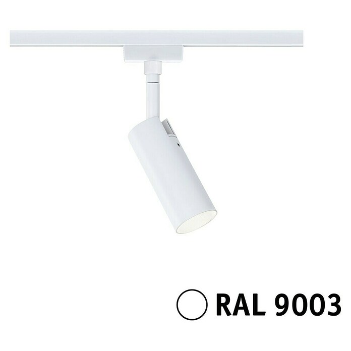 Paulmann URail LED-Spot Tubo (Signalweiß, Warmweiß, Ø x H: 4,3 x 19,7 cm) | BAUHAUS