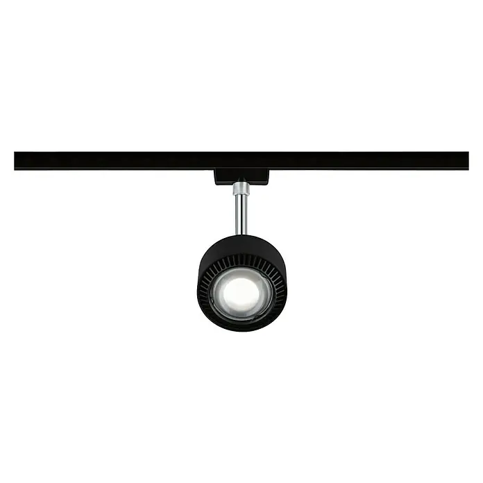 Paulmann URail LED-Spot Aldan - Schwarz matt, Kaltweiß, Ø x H: 9,9 x 17,9 cm - Moderne schwarze LED-Strahlerleuchte an einer Schiene, die eine helle und fokussierte Beleuchtung für jeden Raum bietet.