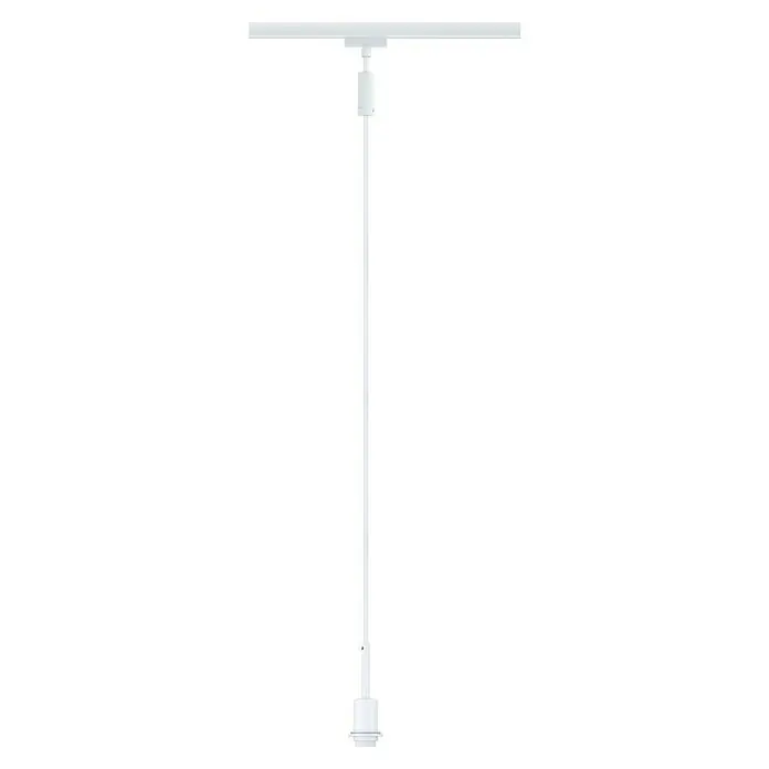 Paulmann URail Pendelleuchte DecoSystems - E14, Höhe: 135 cm, Signalweiß - Weiße Hängeleuchte mit verstellbarer Stange und Deckenbefestigung für flexible Beleuchtungslösungen.