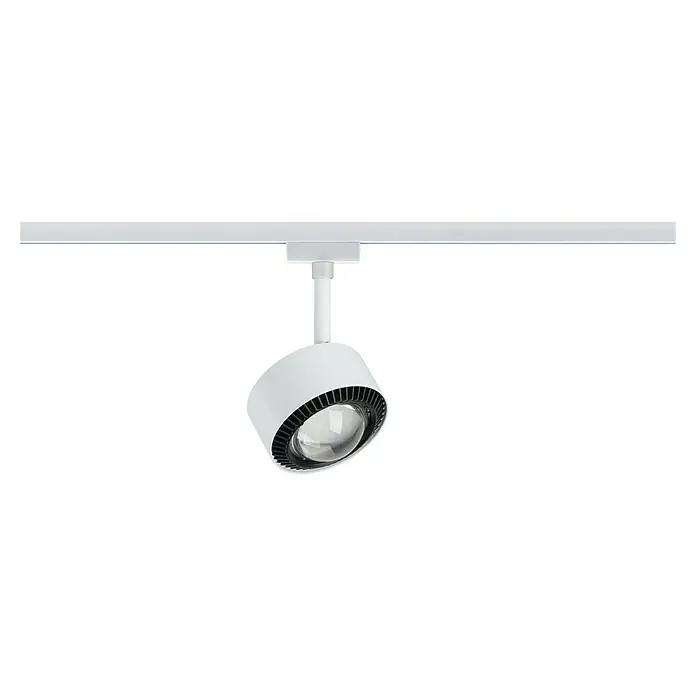 Paulmann URail LED-Spot Aldan - Signalweiß, Kaltweiß, Ø x H: 9,9 x 17,9 cm - Weiße Schienenleuchte mit zylindrischem Kopf und Linse, ideal für Akzentbeleuchtung im Innenbereich. Stilvoll und funktional.