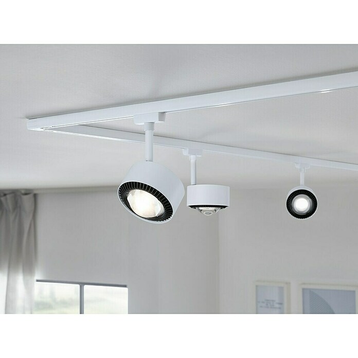 Paulmann URail LED-Spot Aldan (Signalweiß, Warmweiß, Ø x H: 9,8 x 17 cm) | BAUHAUS