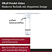 Paulmann URail LED-Pendelleuchte Aldan (Warmweiß, Signalweiß, Ø x H: 9,8 x 150 cm, 3.000 K) | BAUHAUS