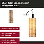 Paulmann URail 2Easy Lampenschirm Vitus (E27, Light Oak, Ø x H: 11 x 30 cm) | BAUHAUS