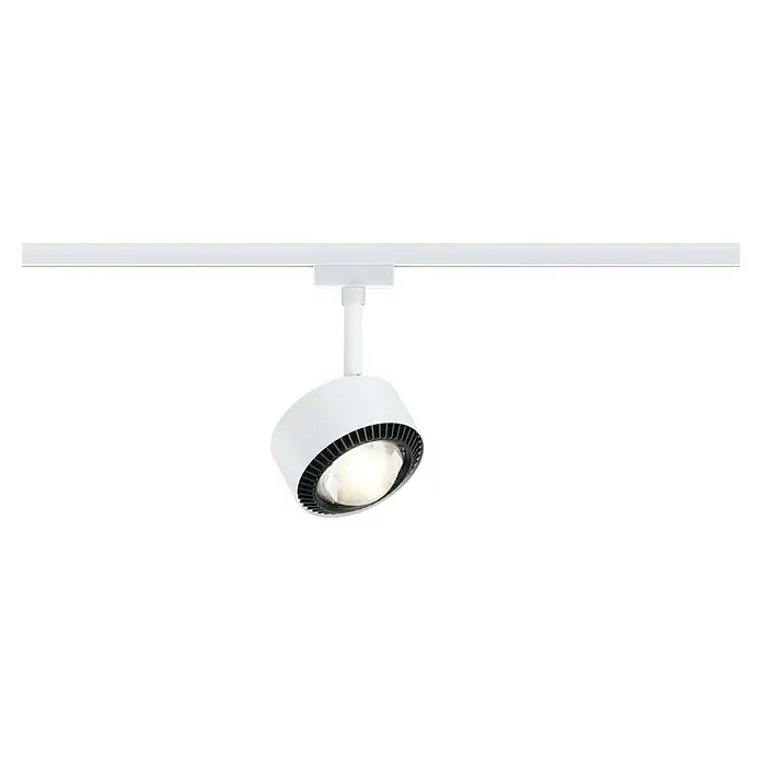 Paulmann URail LED-Spot Aldan - Signalweiß, Warmweiß, Ø x H: 9,8 x 17 cm - Weiße LED-Strahlerleuchte an einer Schiene befestigt. Modernes Design für stilvolle Beleuchtung in Innenräumen.